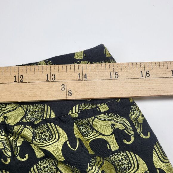Crown & Ivy Elephant Skirt Black Gold 6 Petite - Picture 7 of 11